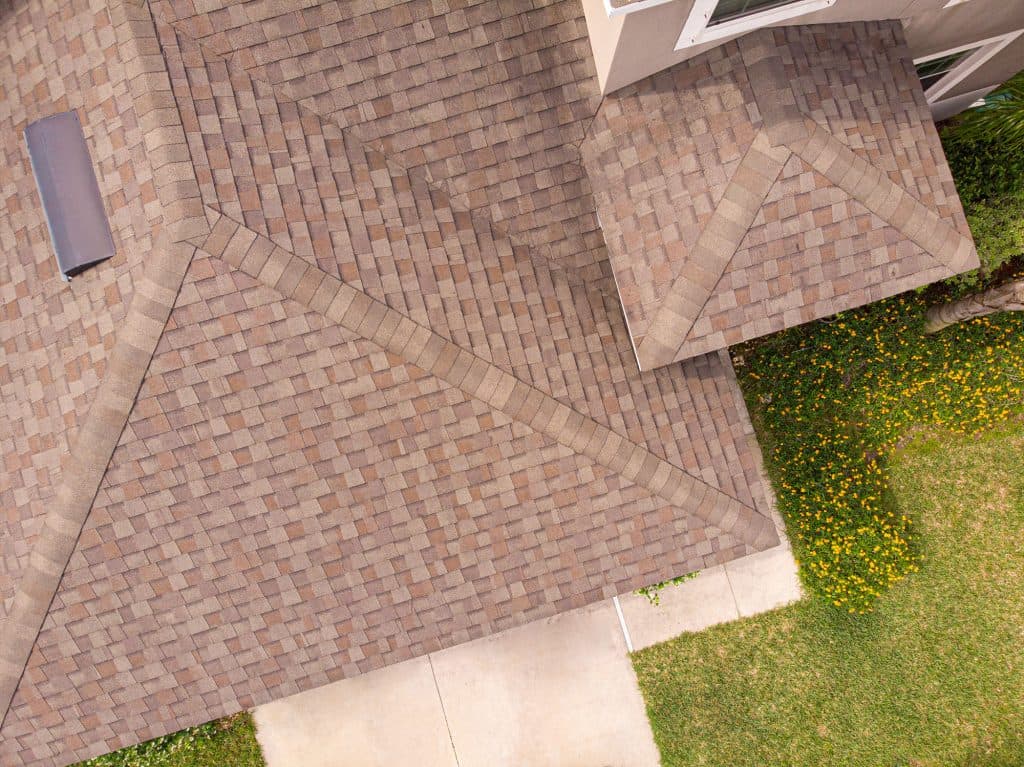 Completed shingle roof